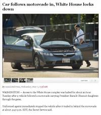 오바마 딸들 하교 차량에 의문의 남성이…백악관 폐쇄 소동