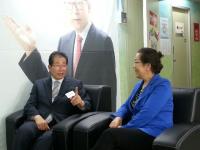 중국 대련외국어대 손옥화 총장, 안경수 인천교육감 예비후보 사무실 방문
