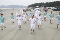 인천아시아경기대회 성화 백령도서 봉송