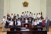 인천시의회, 日 오사카 국제학교 중등부 학생 방문 