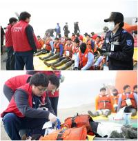 인하대병원, 여객기 갯벌 불시착 대응 민관군 합동훈련