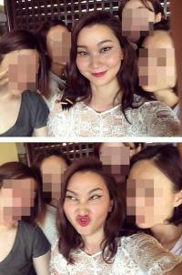 익살스러운 표정을 지은 5월의 신부 장윤주...엽기 사진과 함께 "나에게도 이런 날이 올 줄이야"