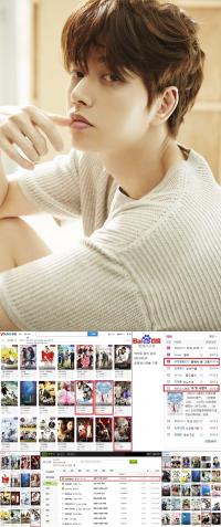박해진, 중국 인터넷 TV 각종 사이트 1위~10위 완전 석권