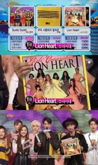 '명불허전' 소녀시대, '음악중심' 1위 차지하며 14번째 트로피 영광