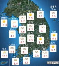 경기북부·강원산간에 올 겨울 첫 한파 주의보 발효...내일 날씨 및 미세먼지농도는?