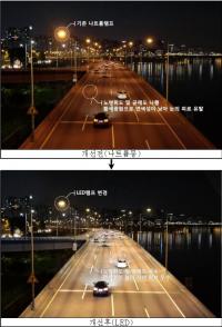 서울시, 강변북로.올림픽대로 가로등 친환경 LED 조명으로 교체
