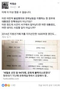 청와대, ‘문화계 블랙리스트’ 검열 의혹
