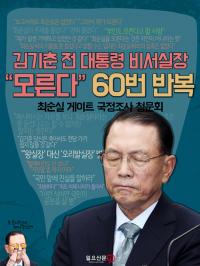 김기춘, 입만 열면 '모르쇠'…"모릅니다" 60번 반복