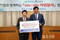 무학∙창원시, 자원봉사 협약 체결...이웃돕기 성금도 기탁