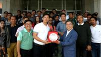 캄보디아 국방부 FC축구팀, 김해시 방문