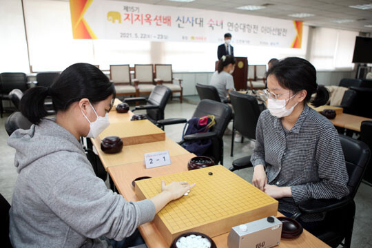 한국기원 2층대회장에서 열린 지지옥션배 선수 선발전 전경. 사진=사이버오로 제공