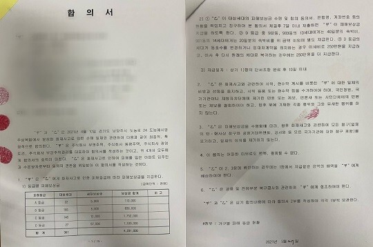 부영 측과 기존 비대위가 5월 27일 체결한 합의서 내용. 사진=재협상 비대위