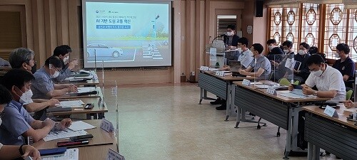 지난 29일 대구시청에서 2021년 스마트시티 챌린지 사업 착수보고회가 열리고 있다 (사진=대구시 제공)