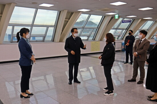 부산항 현장 점검 모습