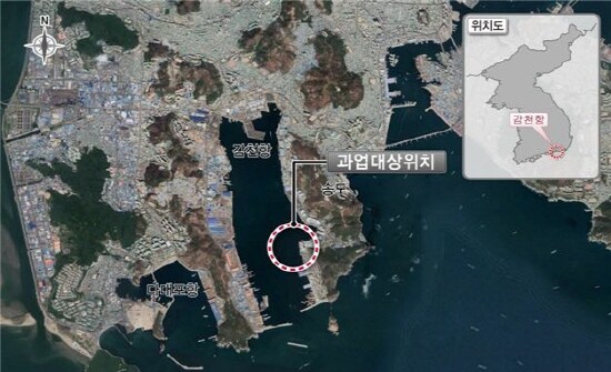 감천항 일반부두 확장공사 대상 위치