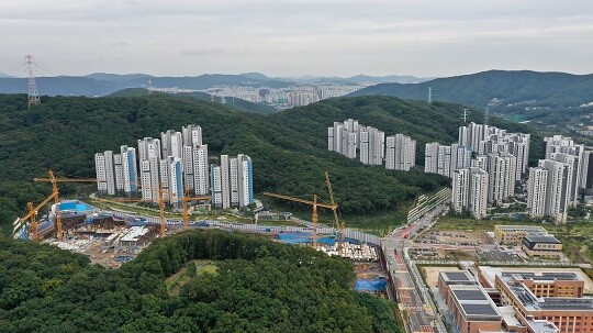 경기 성남시 분당구 대장동 개발사업 현장이다. 사진=임준선 기자