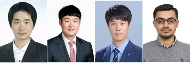 왼쪽부터 설재복, 성효경, 김정기 교수, 세프카야니 박사. 사진=경상국립대