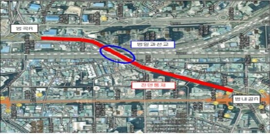 교통통제 구간 안내도. 사진=부산시 제공
