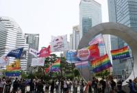 성소수자단체, 용산 대통령실 앞 첫 대규모 행진 개최
