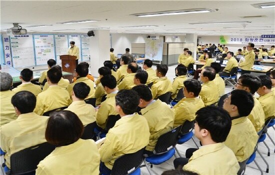 지난 2018년 화랑훈련 실시 모습. 사진=부산시 제공