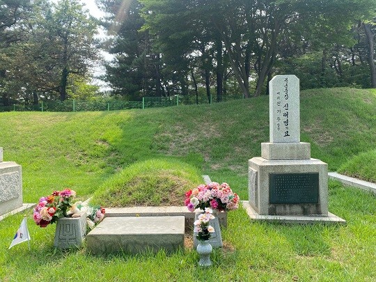 국립서울현충원 장군2묘역에 있는 신태영의 묘. 사진=정소영 기자