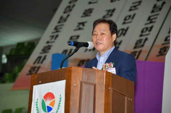 박완수 경상남도지사가 ‘2022년 제5회 경남여성한마음대회’에 참석해 격려사를 갖는 모습. 사진=경남도 제공