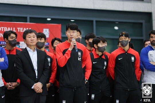 대표팀 선수단 포상금을 위해 정몽규 회장이 기부를 결정했다. 사진=대한축구협회 제공