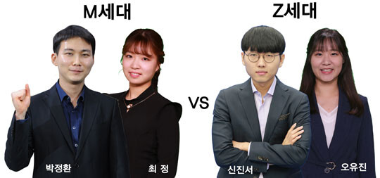 M세대에는 박정환 9단과 최정 9단이, Z세대는 신진서 9단과 오유진 9단이 시드를 배정받았다. 사진=한국기원 제공