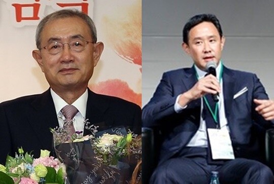 최창걸 명예회장이 현직 회장보다 많은 보수를 가져가 그 배경에 관심이 쏠린다. 왼쪽부터 최창걸 명예회장, 최윤범 회장. 사진=연합뉴스·고려아연