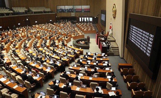 지난 24일 국회에서 열린 본회의 모습. 사진=박은숙 기자