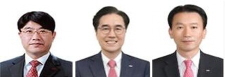 왼쪽부터 부산은행 방성빈, 경남은행 예경탁, 캐피탈 김성주 CEO 후보자. 사진=BNK금융 제공