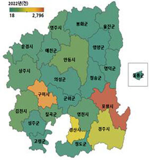 지역별 소비자상담 현황. 자료=경북도 제공