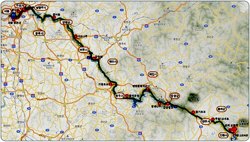 귀향 재현 노정 지도. 자료=경북도 제공