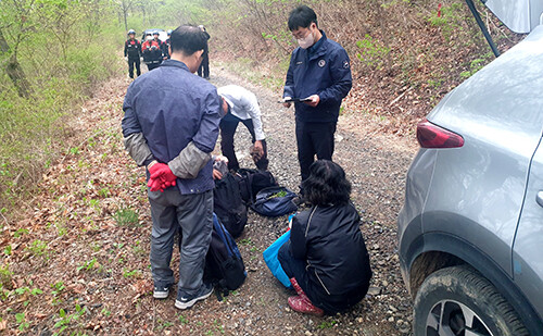 남부산림청이 봄철 산림 내 불법행위 단속에 나서고 있다. 사진=남부산림청 제공