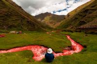 ‘이거 포토샵 아냐?’ 페루에 실제로 있는 붉은 강