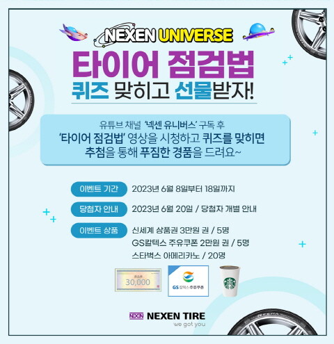 ‘넥센 유니버스’ 퀴즈 이벤트 이미지. 사진=넥센타이어 제공