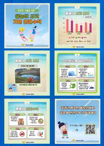 경상남도 물놀이 사고 기본 안전수칙 카드 뉴스. 사진=경남도 제공