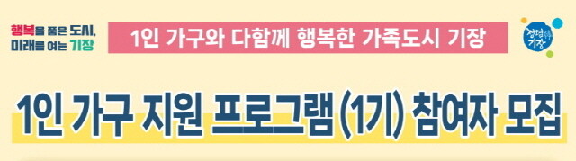 2023년 1인 가구 지원프로그램 모집 이미지. 사진=기장군 제공