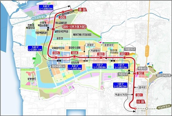 서울지하철 7호선 청라연장선 노선도. 사진=인천시 제공