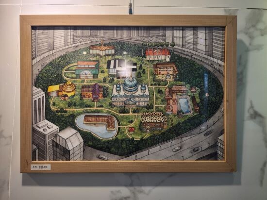 가상의 동물원 배경 의인화 그림. 사진=울산교육청 제공