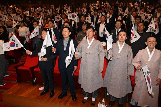 안산시가 15일 제78주년 광복절 경축 행사를 갖고 있다. 사진=안산시 제공