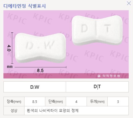 약이 나비 모양으로 생겨 ‘나비약’이라 불리는 디에타민이 대표적인 펜타민 성분의 마약성 식욕억제제다. 사진=약학정보원 사이트