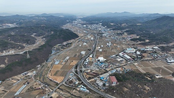 시스템반도체 클러스터 국가첨단산업단지 후보지로 지정된 용인특례시 처인구 이동읍과 남사읍 일대 전경. 사진=용인특례시 제공