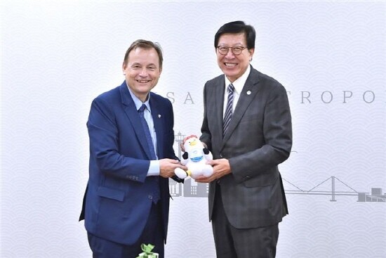 게오르크 슈미트 주한독일대사 내정자와 박형준 부산시장. 사진=부산시 제공