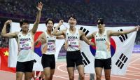 남자 400m 계주, 한국 신기록으로 동메달 획득