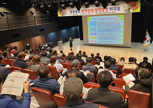 지난 24일 고령 대가야문화누리에서 '경북 딸기산업 발전방안 워크숍'이 열리고 있다. 사진=경북도 제공
