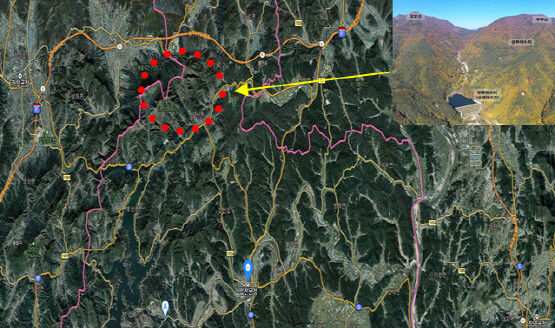 합천 두무산 양수발전소 위치도. 사진=경남도 제공