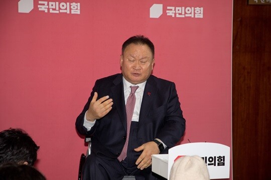 더불어민주당을 탈당하고 국민의힘에 입당한 이상민 의원. 사진=이종현 기자