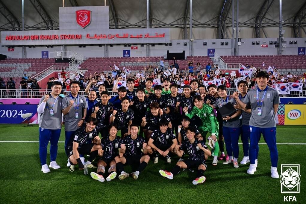 U-23 아시안컵 8강 진출을 조기에 확정지은 대표팀이 조별리그 최종전서 일본을 만난다. 사진=KFA 제공