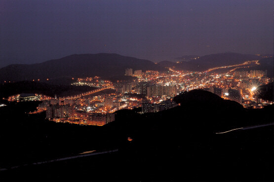 기장군 야간 전경. 사진=기장군 제공